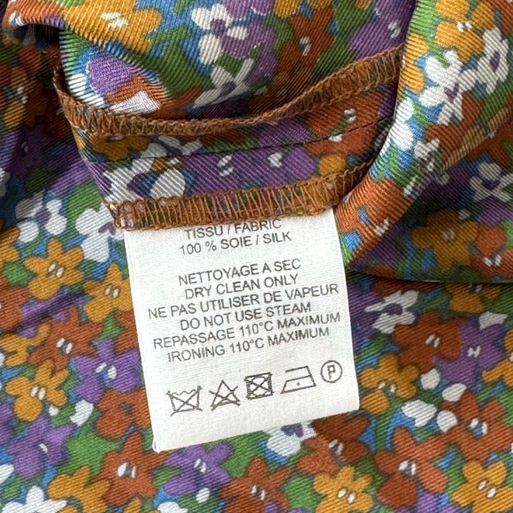 A.P.C. 100% Silk Floral Blouse EU34 - Picture 6 of 6